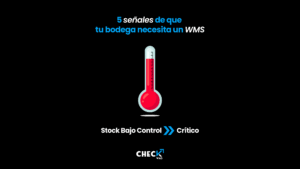 Infografía con 5 señales que indican que un almacén necesita un sistema WMS: inventario desajustado, errores de picking, dependencia de Excel, falta de visibilidad y falta de escalabilidad.