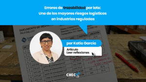 Documento de despacho con número de lote incorrecto marcado en rojo, representando un error de trazabilidad en logística de productos perecibles.