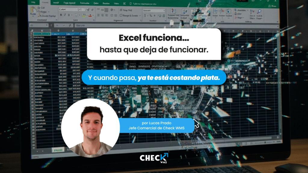 Comparación Excel vs WMS en control de inventario, errores, escalabilidad y dependencia del personal en bodegas pyme